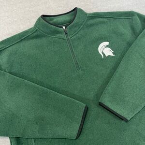 Knights Apparel Michigan State Spartans 2XL Green Fleece Quarter Zip Pullover